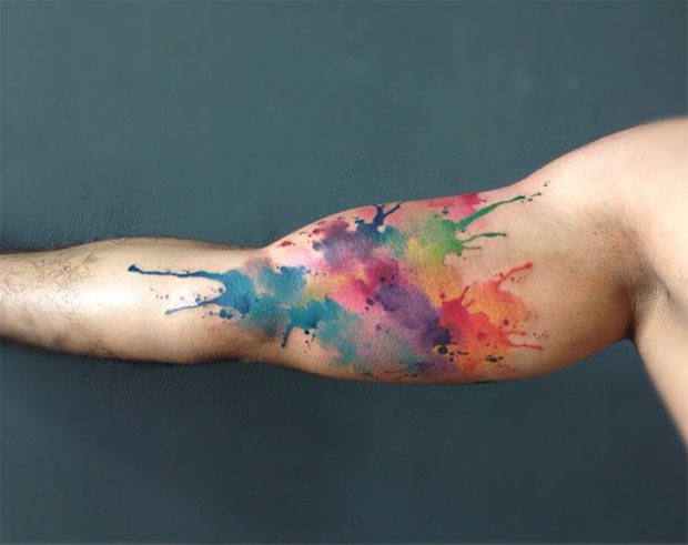 watercolor-abstract-arm-tattoo