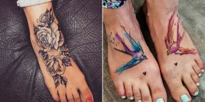 tatuagem feminina no pé