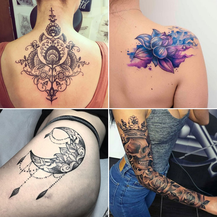 ideias de tatuagens femininas