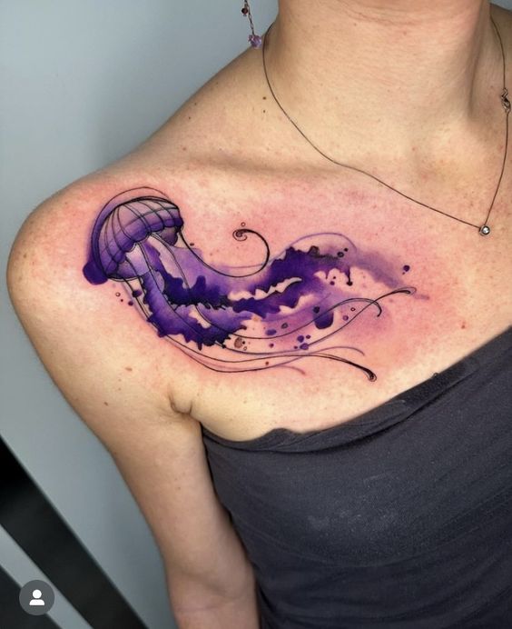 Tatuagem Aquarela Polvo (Pinterest)