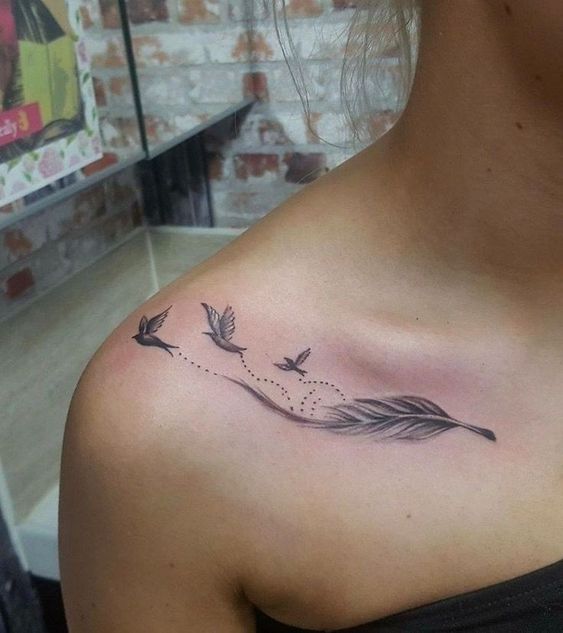 Tatuagem no ombro Pássaro (Pinterest)