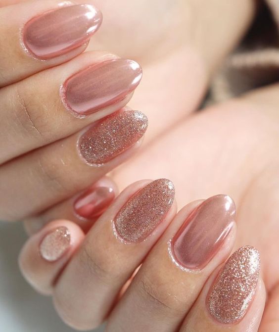 esmalte nude com brilho