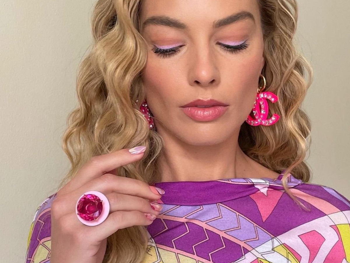 unhas da Barbie de Margot Robbie