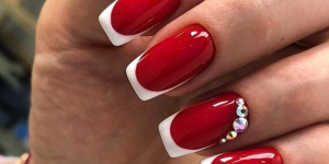 Unhas Vermelhas com Francesinha