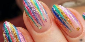 unhas de glitter carnaval 2024 3