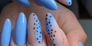 unhas azul ideias