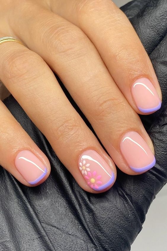 Flores minimalistas (Pinterest) Unhas decoradas com flores