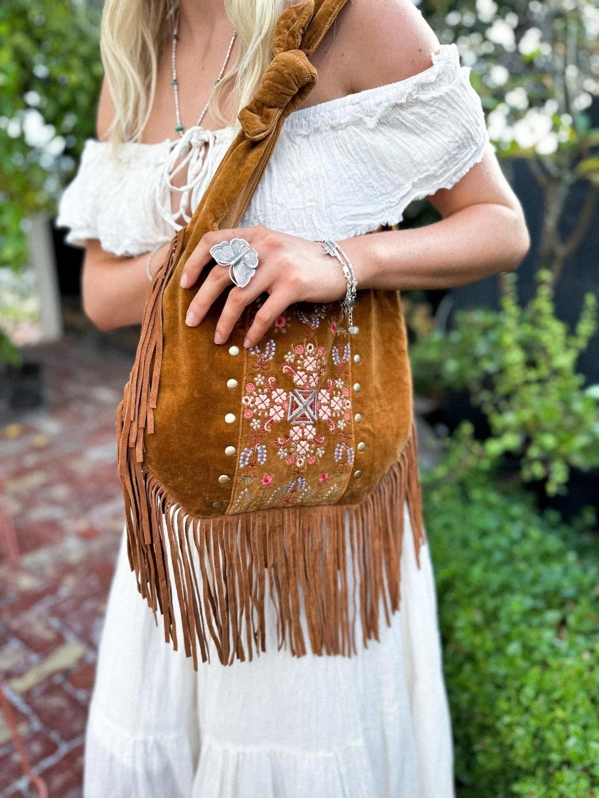 bolsa com franja estilo boho